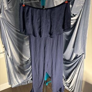Sugarlips strapless Navy Jumpsuit